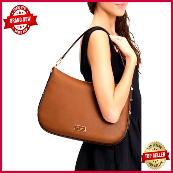 Large Pebbled Leather Hobo Bag with Adjustable Crossbody Strap